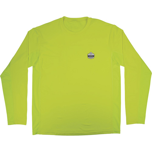 Chill-Its 6689 Cooling Long Sleeve Sun Shirt with UV Protection, High-Visibility Lime-Yellow, Large