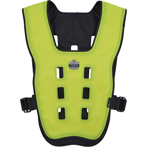 Chill-Its 6685 Dry Evaporative Cooling Vest with Zipper Closure, Large/X-Large, High Visibility Lime-Yellow