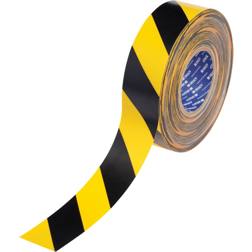 ToughStripe® Max Floor Marking Tape, 2" x 100', Polyester, Black and Yellow