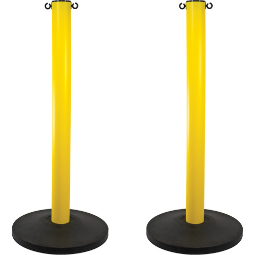 Industrial Stanchion, 37" High, Yellow