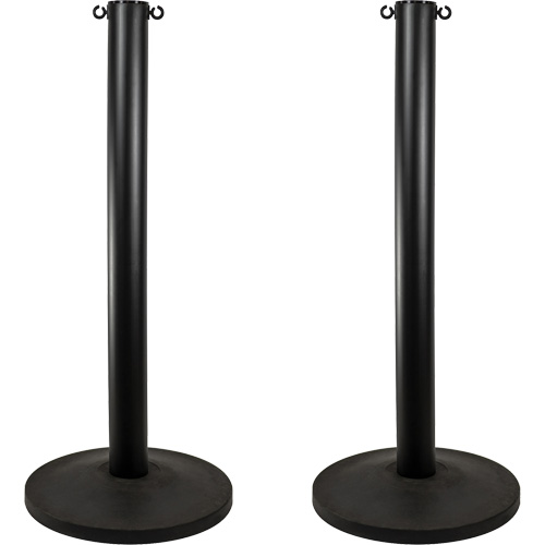 Industrial Stanchion, 37" High, Black