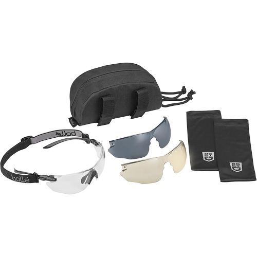 Combat Safety Glasses Kit, Clear/Smoke/Copper Lens, Anti-Fog/Anti-Scratch, ANSI Z87+