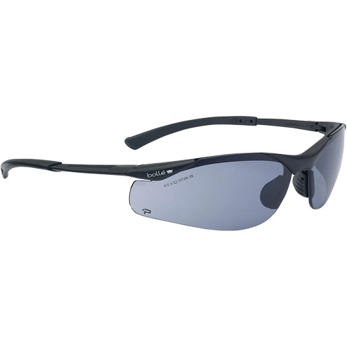 Contour BSSI Safety Glasses, Brown/Smoke Lens, Anti-Fog/Anti-Scratch, ANSI Z87+