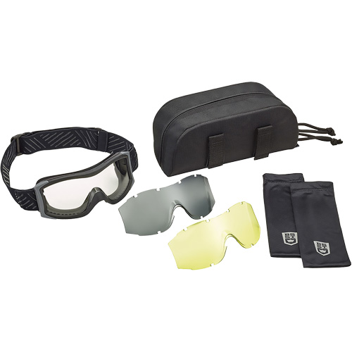X1000 Ballistic Protection Goggles Kit, Clear/Amber Lens, Anti-Fog/Anti-Scratch, Direct Vent