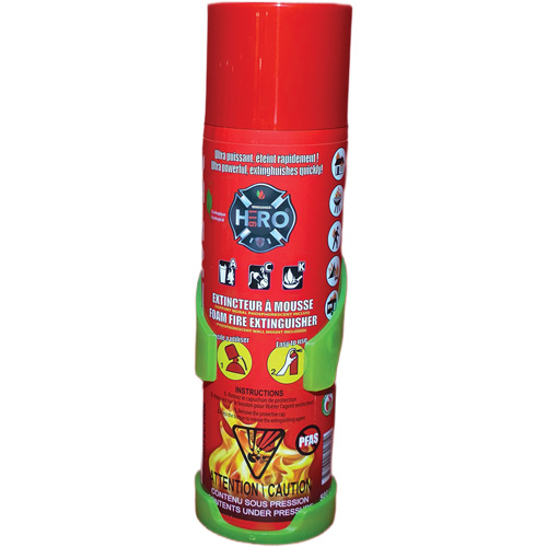 Hero 911 PFAS-Free Fire Extinguisher, ACK, 500 ml Capacity