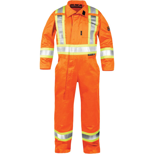 High-Visibility Fire-Resistant Coveralls, Size 4X-Large, Orange