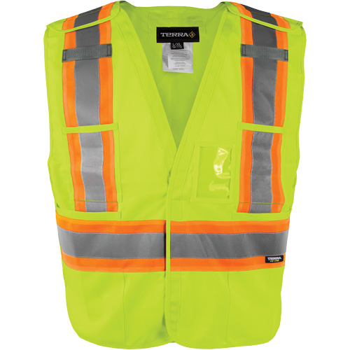 High-Visibility 5-Point Tear Away Vest, High Visibility Orange, Large/X-Large, Polyester