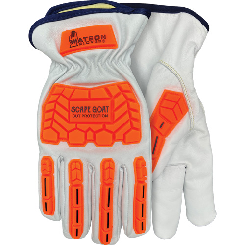 Scape Goat Cut-Resistant Gloves, Large, Goatskin Palm, Elastic/Driver Cuff