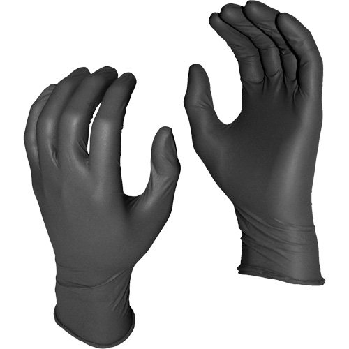 Grease Monkey® Disposable Gloves, Small, Nitrile, 5-mil, Powder-Free, Black