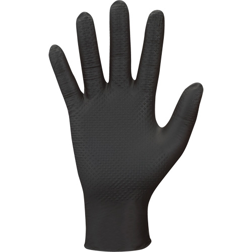 709B PyraGrip Disposable Gloves, 8/Medium, Nitrile, 8-mil, Powder-Free, Black