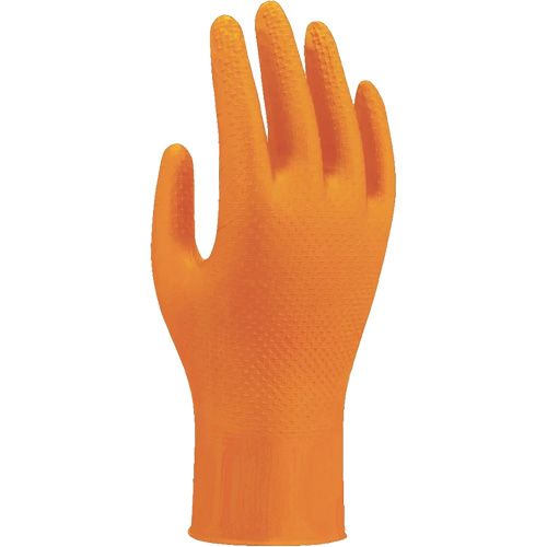709HVO High-Visibility Disposable Gloves, 8/Medium, Nitrile, 8-mil, Powder-Free, Orange