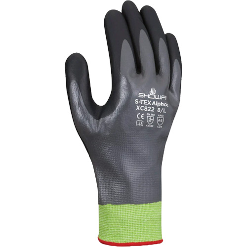 S-TEX Alpha XC822 Cut-Resistant Gloves, 6/Small, 18 Gauge, Nitrile Coated, ASTM ANSI Level A6