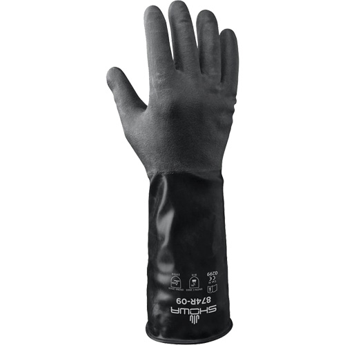 874R Chemical-Resistant Gloves, Size 2X-Large/11, 14" L, Butyl Rubber