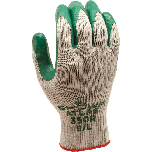 ATLAS 350 Gloves, 8/Medium, Nitrile Coating, 10 Gauge, Polyester/Cotton Shell