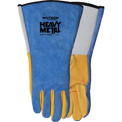 Yellow Tail MIG/TIG Welding Gloves, Grain Deerskin/Split Cowhide, Size Large
