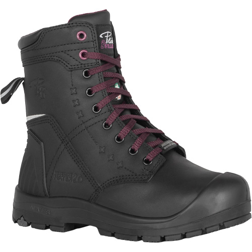 Women's Work Boots with Internal Flexible Metguard, Leather, Steel Toe, Size 11, Impermeable