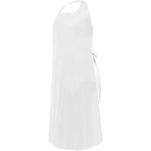 CoverMe™ Apron with Die-Cut Neck, Polyurethane, 45" L x 35" W, White