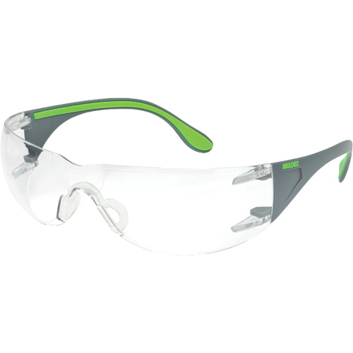 Adapt™ Lite Grey/Green Safety Glasses, Clear Lens, Anti-Fog/Anti-Scratch, ANSI Z87+/Meets/Exceeds CSA Z94.3