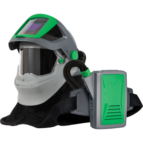 Z4® Welding Respirator with FR Shoulder Cape & PX5® PAPR, Facepiece Respirator/Welding Helmet