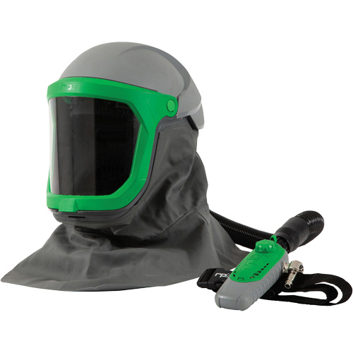 Z-Link Respirator with Safety Lens, FR Shoulder Cape, Breathing Tube & C40, Facepiece Respirator/Welding Helmet