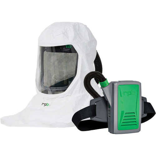 T-Link Respirator with Bump Cap, Breathing Tube, Belt-Mount & PX5 PAPR, Loose Fitting Hood & Faceshield, Lithium-Ion Battery