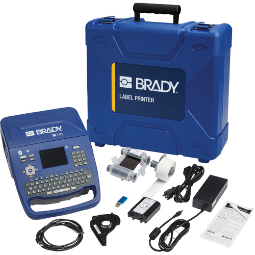 M710 Bluetooth & Wi-Fi Portable Label Printer with Workstation Product & Wire ID Software & Hard Case, 2" Tape