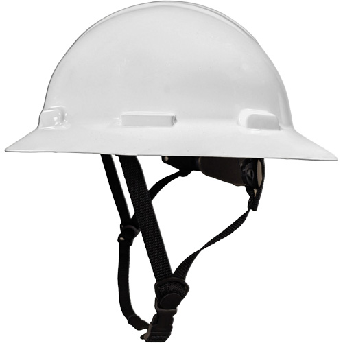 LIDGUARD® Full Brim Hardhat with Chinstrap, Meets CSA Type 2, Ratchet Suspension, Non-Vented