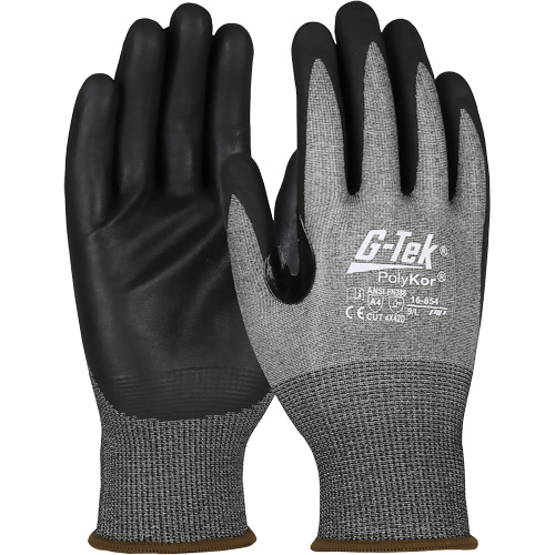 G-Tek® Cut-Resistant Gloves with Touchscreen Capability, Large, 18 Gauge, Foam Nitrile Coated, ASTM ANSI Level A4/EN 388 Level D