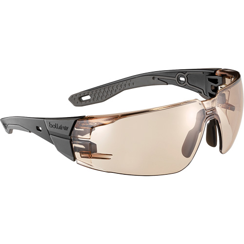 RUSH+ 2.0 M/L Safety Glasses with Black & Grey Frame, Copper Lens, Anti-Fog/Anti-Scratch, ANSI Z87+