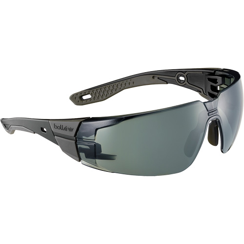 RUSH+ 2.0 Small Safety Glasses with Black & Grey Frame, Grey/3.0 Lens, Anti-Fog/Anti-Scratch, ANSI Z87+