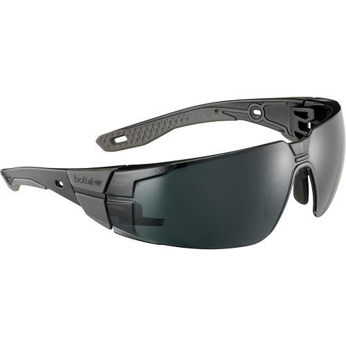 RUSH+ 2.0 Small Safety Glasses with Black & Grey Frame, Grey/5.0 Lens, Anti-Fog/Anti-Scratch, ANSI Z87+