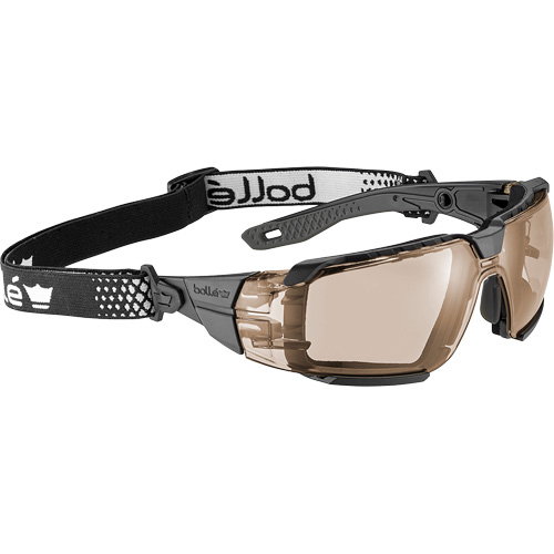 RUSH+ 2.0 XP M/L Safety Glasses with Black & Grey Frame, Copper Lens, Anti-Fog/Anti-Scratch, ANSI Z87+