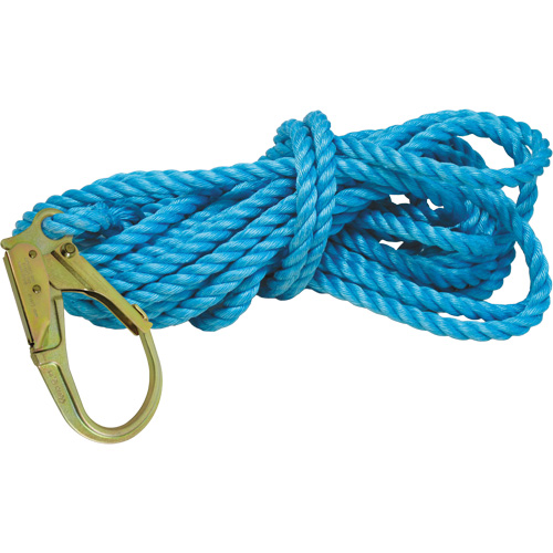 Superline Lifeline with Nylon Thimble & 2-1/4" Self-Locking Snap Hook
