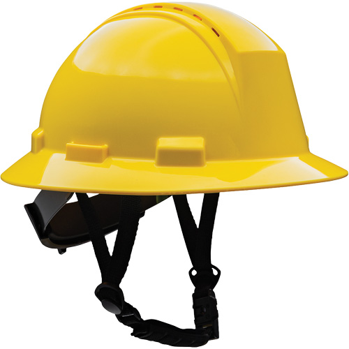 Kilimanjaro™ Full Brim Safety Helmet with HDPE Shell, Meets CSA Type 2, Ratchet Suspension, Vented
