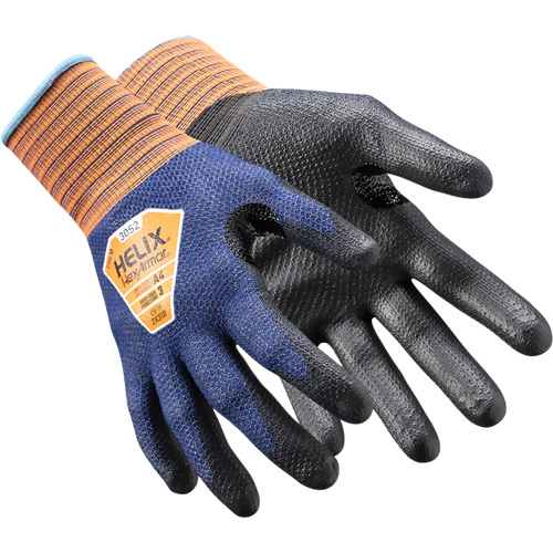 Helix® 3052 Thin Work Gloves, 6/X-Small, 21 Gauge, Polyurethane Coated, ASTM ANSI Level A4/EN 388 Level D
