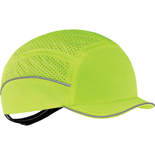 Skullerz 8955 Lightweight Bump Cap Hat with Micro Brim, High Visibility Lime Green