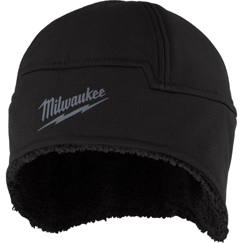 Secure Low-Profile Sherpa-Lined Beanie, Polyester Lining, Large/X-Large, Black