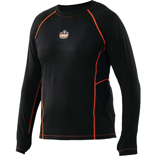 Long Sleeve Thermal Shirts, Men's, 4X-Large, Black