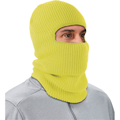 N-Ferno® 2-Layer Rib Knit Freezer Balaclava Face Mask, Acrylic, High-Visibility Lime Green