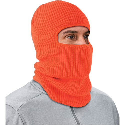 N-Ferno® 2-Layer Rib Knit Freezer Balaclava Face Mask, Acrylic, Orange