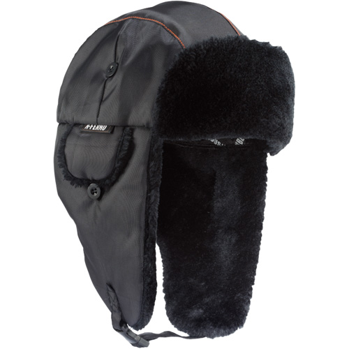 N-Ferno® 6802 Classic Trapper Hat, Synthetic Fur Lining, X-Small, Black