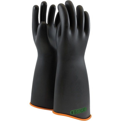 NOVAX® Rubber Insulating Glove with Contour Cuff, ASTM Class 3, Size 9, 18" L