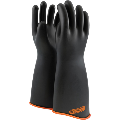 NOVAX® Rubber Insulating Glove with Contour Cuff, ASTM Class 4, Size 10, 18" L