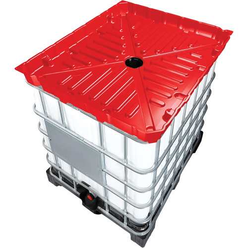 Full Size 30 Gal. Red Chemically-Resistant Polyethylene IBC Funnel