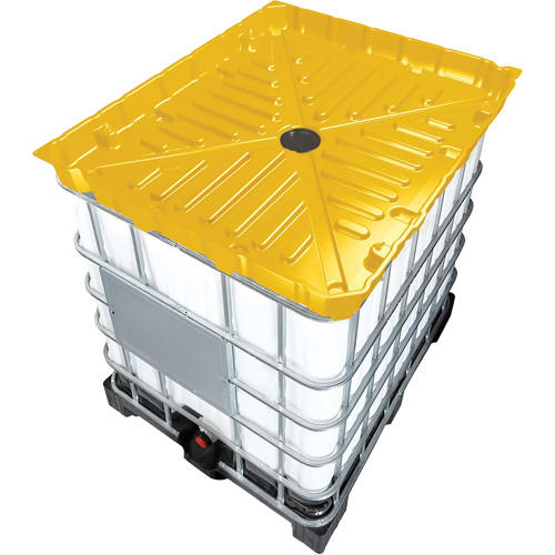 Full Size 30 Gal. Yellow Chemically-Resistant Polyethylene IBC Funnel
