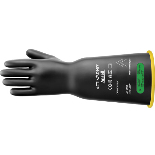 ActivArmr® Latex Rubber Linesmen Gloves, ASTM Class 3, Size 10, 16" L