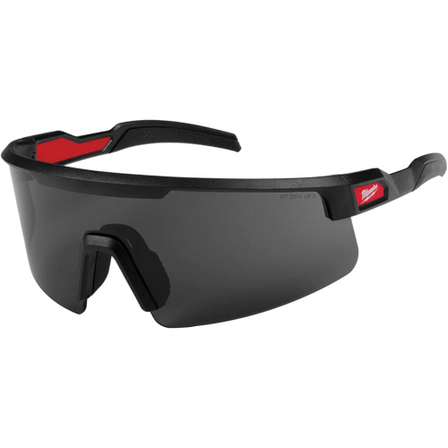 Wraparound Safety Glasses, Black Lens, Anti-Scratch, ANSI Z87+/Meets/Exceeds CSA Z94.3