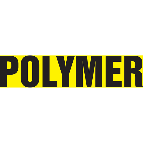 "Polymer" Pipe Markers, Self-Adhesive, 4" H x 24" W, Black on Yellow