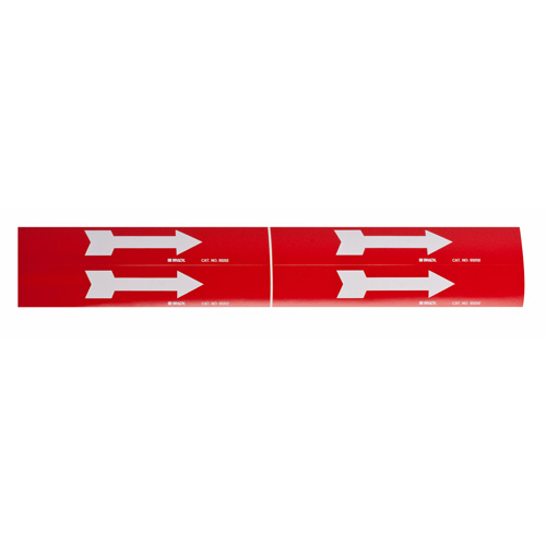 Arrow Pipe Marker, Self-Adhesive, 1-1/8" H x 7" W, Black on Yellow