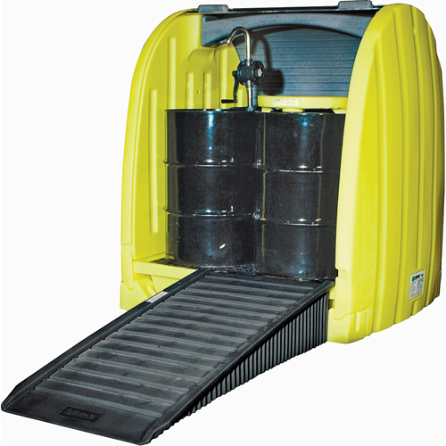 Drum Hardcover & Spillpallet™, 65" L x 58" W x 69" H, 6000 lbs. Load Capacity